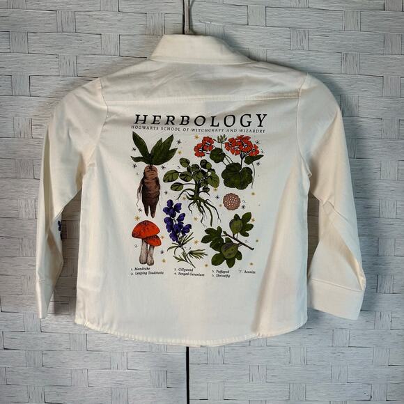 Harry Potter button down top herbology roots, and plants, kids quirky, fun - Picture 2 of 9